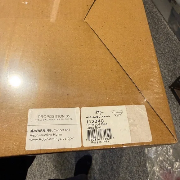 Michael Aram Driftwood Gold Large Bowl. Sealed in box. - Picture 5 of 9